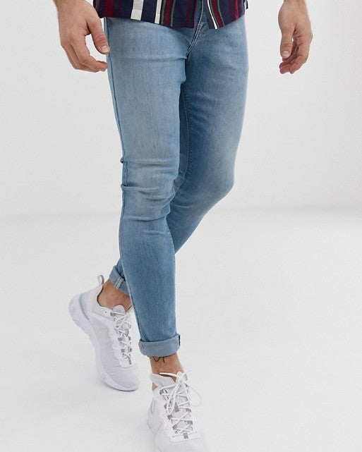 Spray on Jeans in Power Stretch Denim in Light Wash