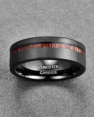Black Brushed Finish Tungsten Carbide Ring