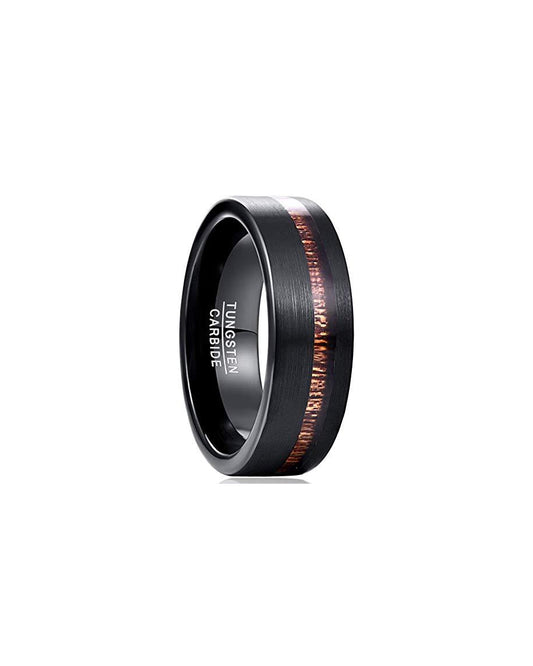 Black Brushed Finish Tungsten Carbide Ring