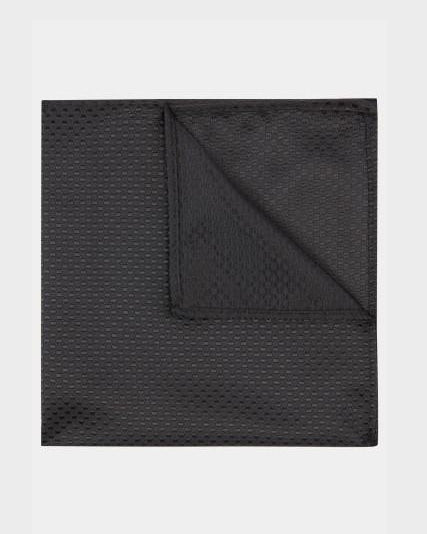 Black Textured Pocket Square