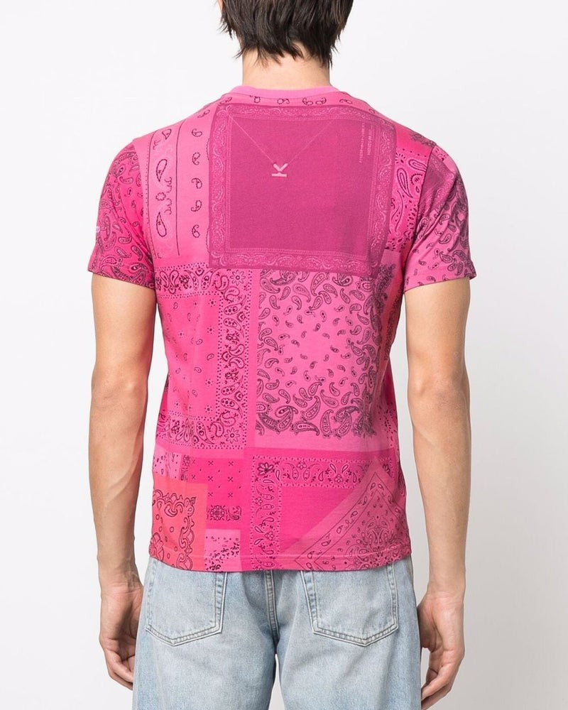 Bandana Print T-Shirt Pink