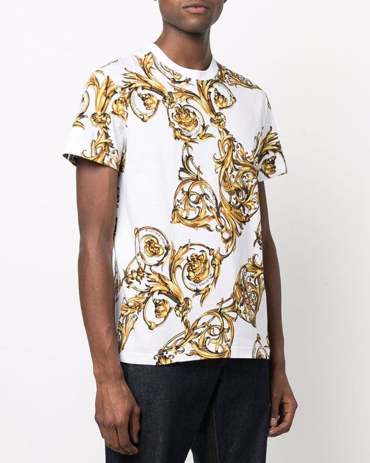 Baroque Print T-Shirt White