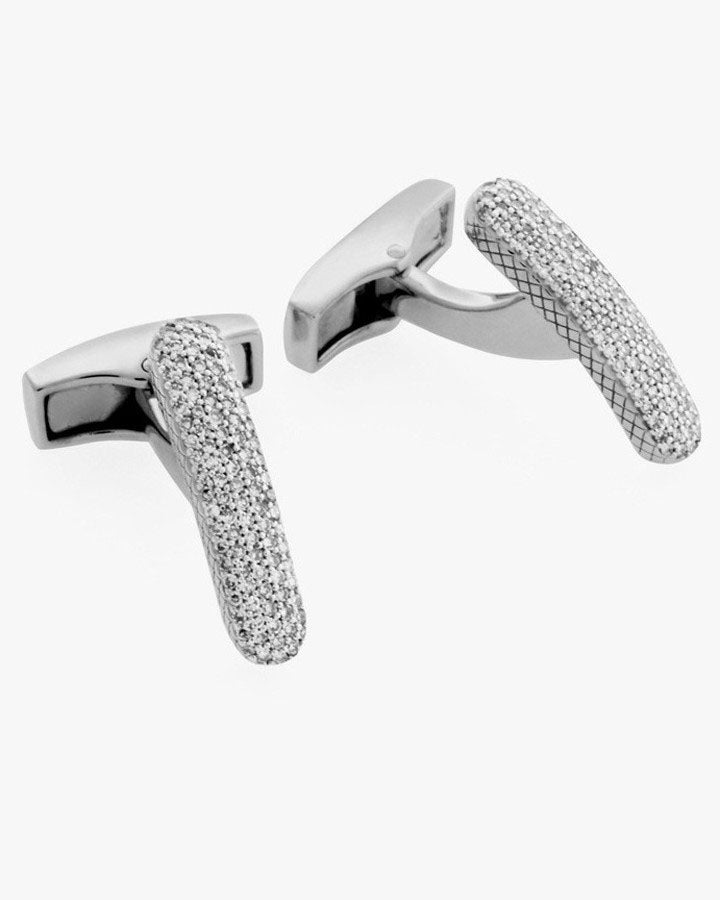 Baton Micro Pavé Cufflinks