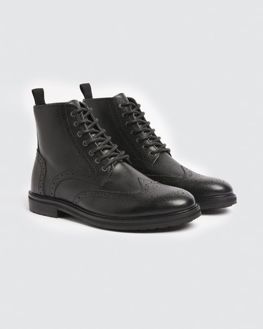 Black Brogue Boot