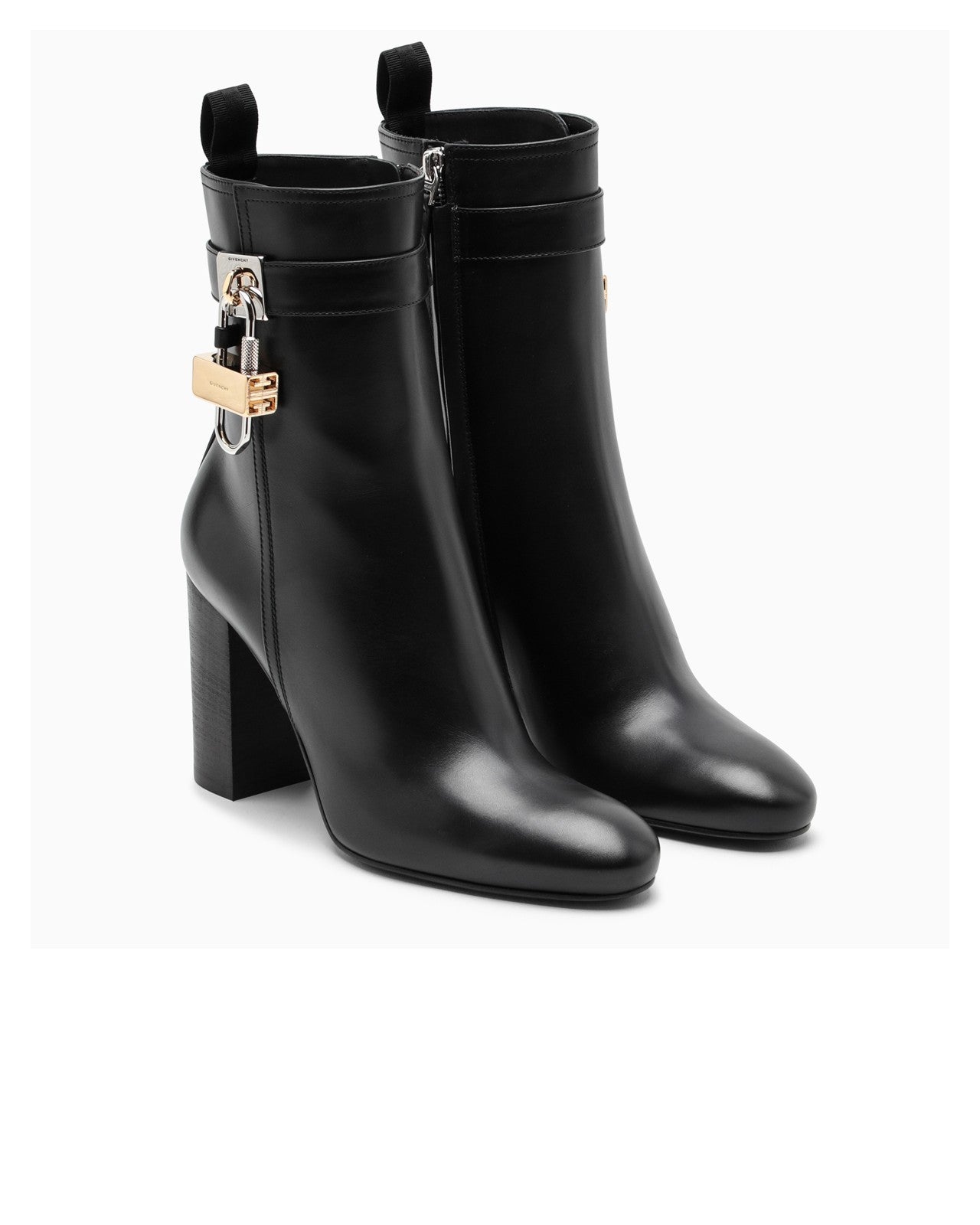 Black High Boots With Lock