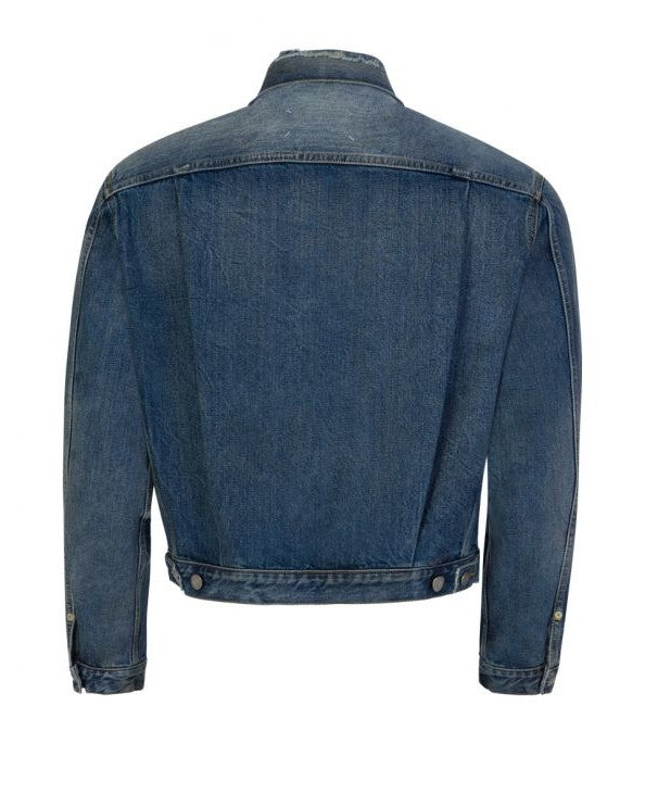 Blue Destroyed Jean Jacket – Exclusive MR