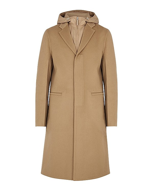 Camel Layered Wool Felt Coat