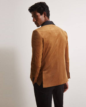 Slim Fit Camel Velvet Dresswear Jacket