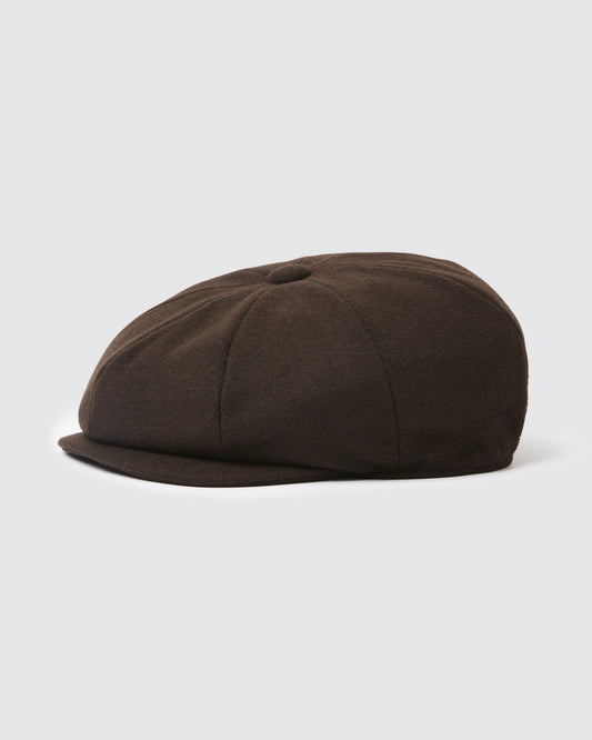 Chocolate Melton Baker Boy Cap