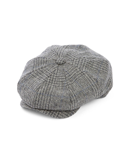 8 Piece Baker Boy Tweed Flat Cap