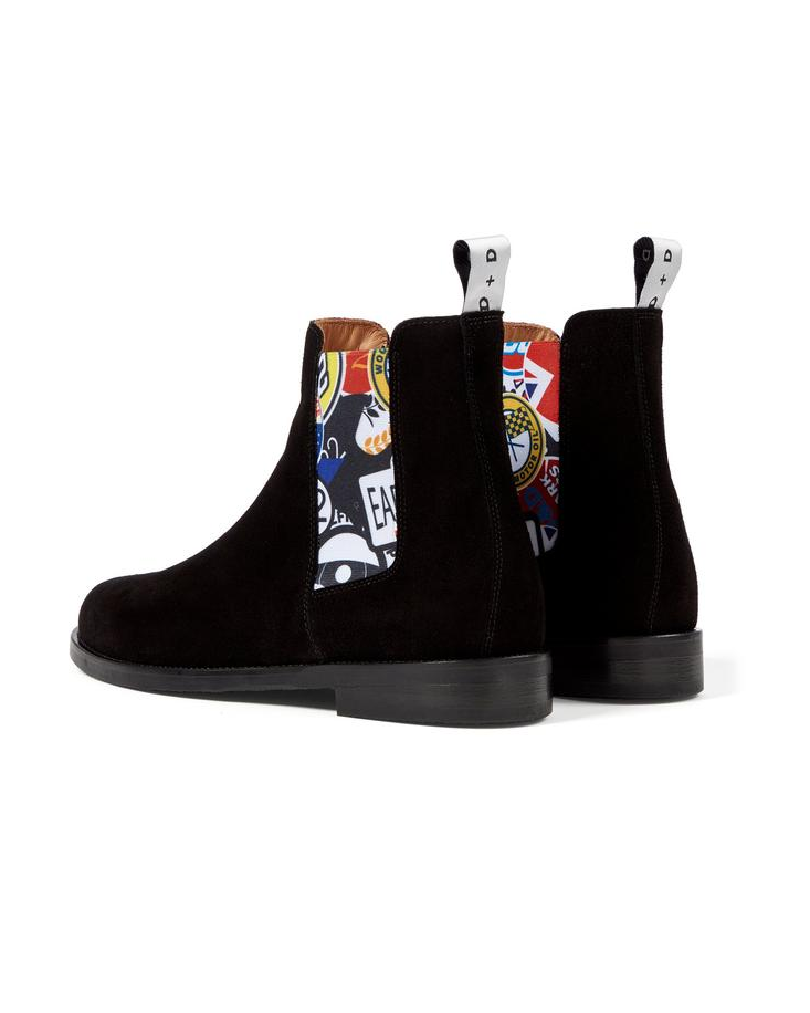 WOOLF BLACK RACING PRINT CHELSEA BOOT