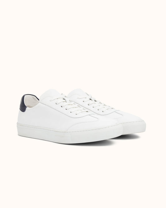 Dalston White Leather Smart Trainer