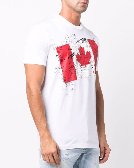 Doodle Flag Cool T-Shirt White