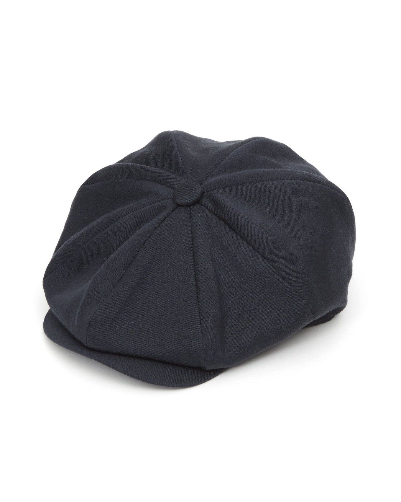 Ellis 8 Piece Satin Wool Flat Cap - Midnight Navy