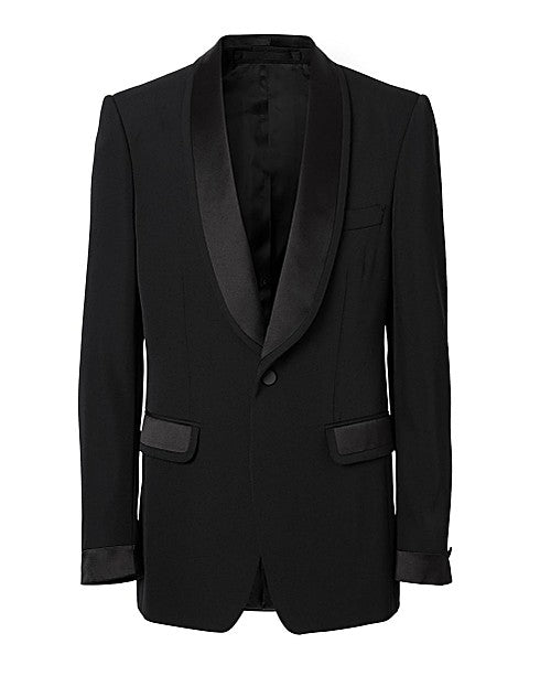 English Fit Silk Trim Wool Tailored Jacket