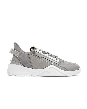 Flow Grey Panelled Sneakers