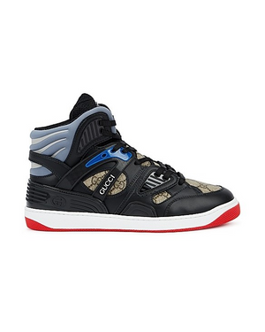 Gg Supreme Panelled Hi-Top Sneakers