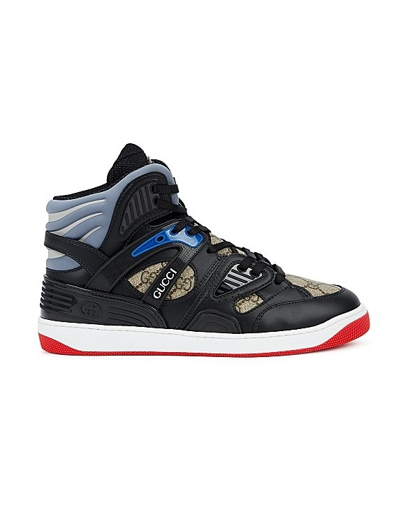 Gg Supreme Panelled Hi-Top Sneakers