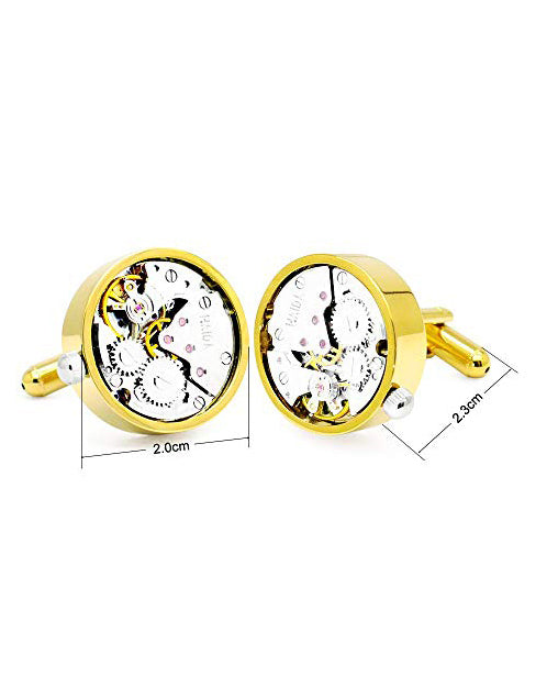 HONEY BEAR Mens Watch Movement Cufflinks