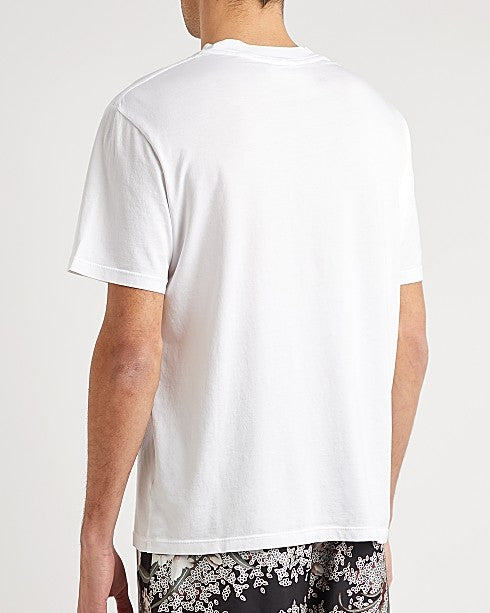 Hibiscus White Logo Cotton T-Shirt