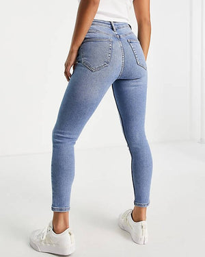 High Waist Authentic Skinny Jean In Midwash Blue