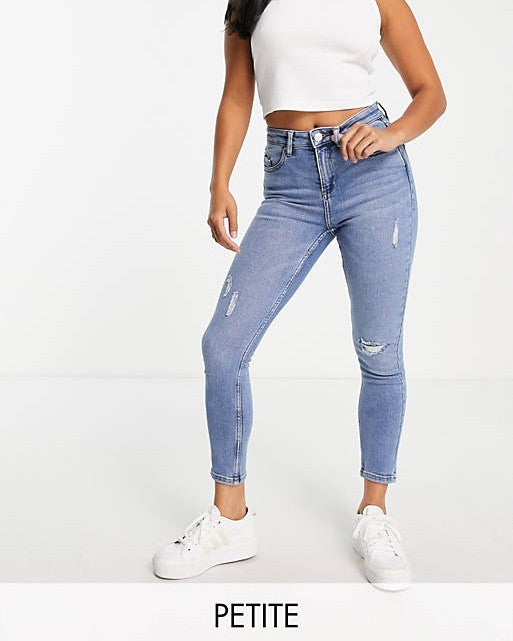 High Waist Authentic Skinny Jean In Midwash Blue