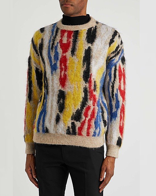 Intarsia Wool-Blend Jumper