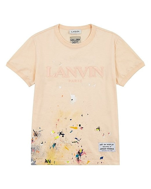 Logo Paint-splatter Cotton T-shirt