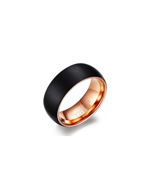 Mens Tungsten Carbide Black Band Ring