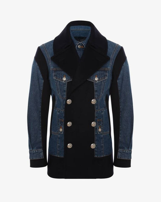 Men's Hybrid Peacoat in Navy