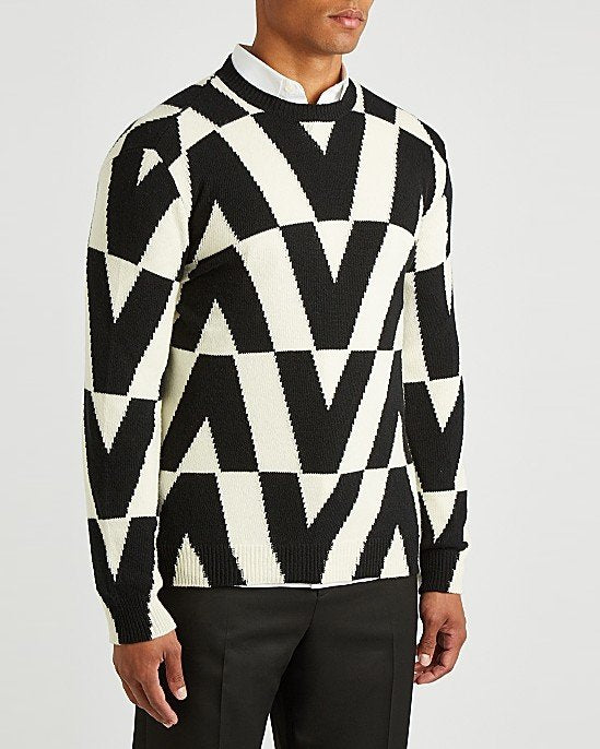 Monochrome Logo Cashmere-Blend Jumper