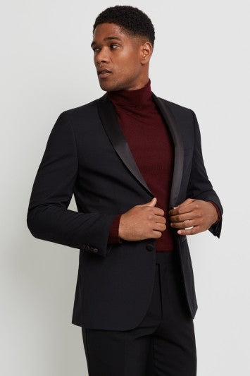 Tailored Fit Black Tuxedo Jacket