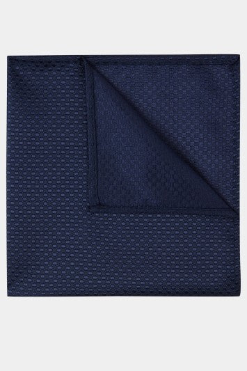 Navy Textured Pocket Square