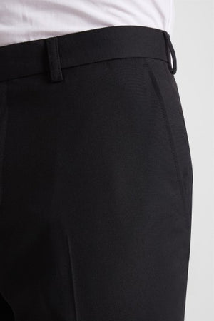Skinny Fit Machine Washable Black Cropped Trousers with Stretch