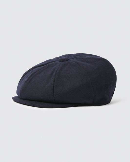 Navy Melton Baker Boy Cap