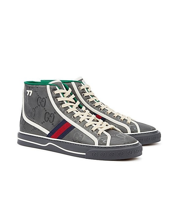 Off The Grid Logo-jacquard Canvas Hi-top Sneakers
