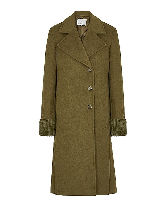 Olive Wool-Blend Coat