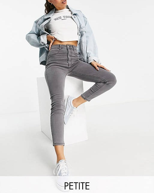 High Waisted Ultra Skinny Basic Jean In Grey