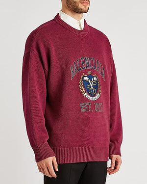 Red Embroidered Cotton Jumper