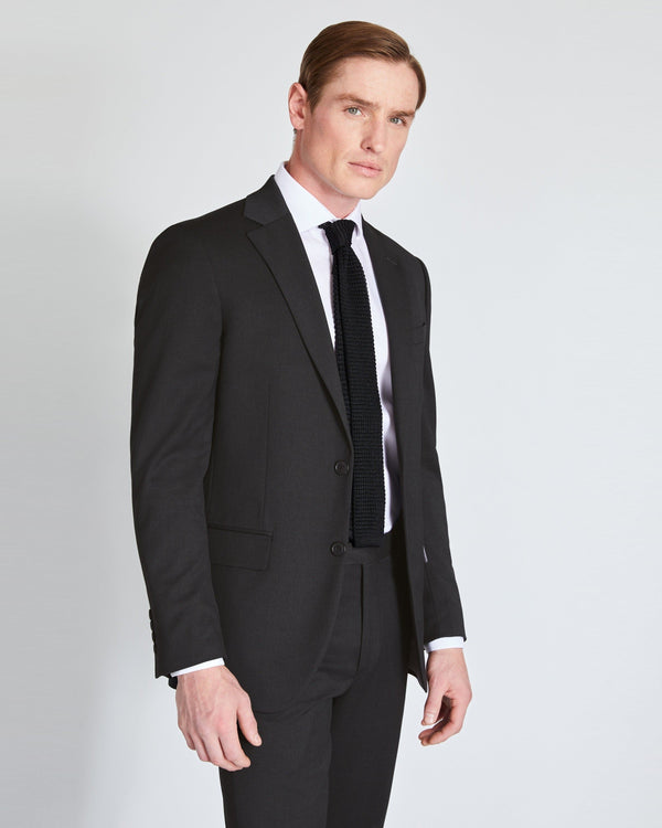 Regular Fit Charcoal Stretch Suit