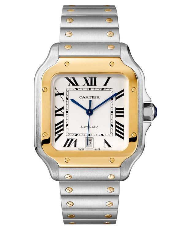 Santos De Cartier Watch, Large Model, Automatic, Steel, Two Interchangeable Straps