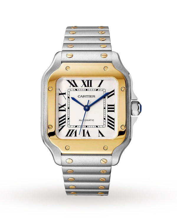Santos De Cartier Watch, Yellow Gold And Steel