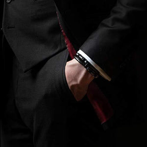 Premium Genuine Leather Bracelet for Men in Black