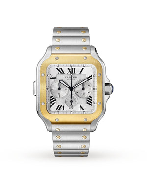 Santos De Cartier Watch, Large Model, Automatic, Stainless Steel And 18ct Gold