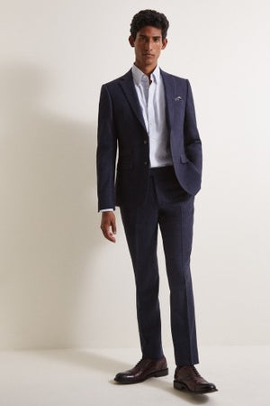 Skinny/Slim Fit Blue Donegal Suit