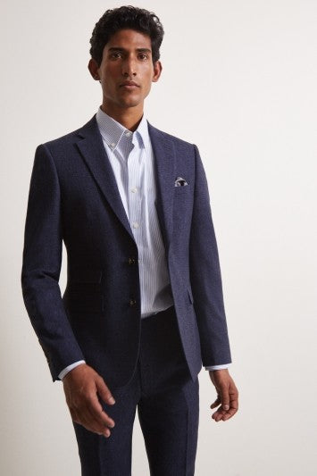 Skinny/Slim Fit Blue Donegal Suit