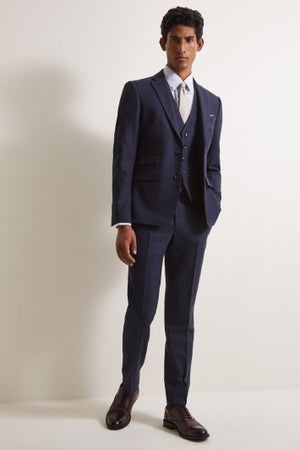 Skinny/Slim Fit Blue Donegal Suit
