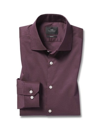 Slim Fit Berry Stretch Shirt