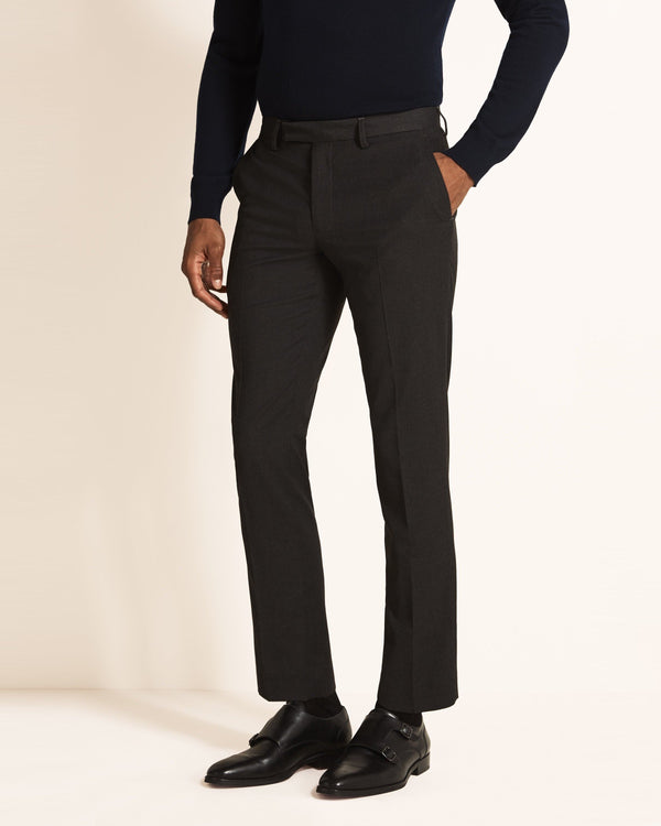 Slim Fit Charcoal Stretch Trousers