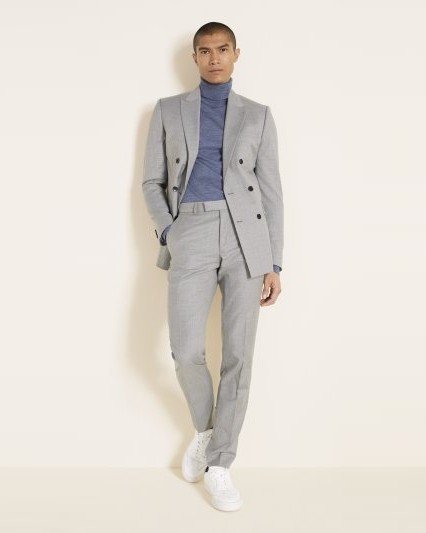 Slim Fit Grey Stretch Suit